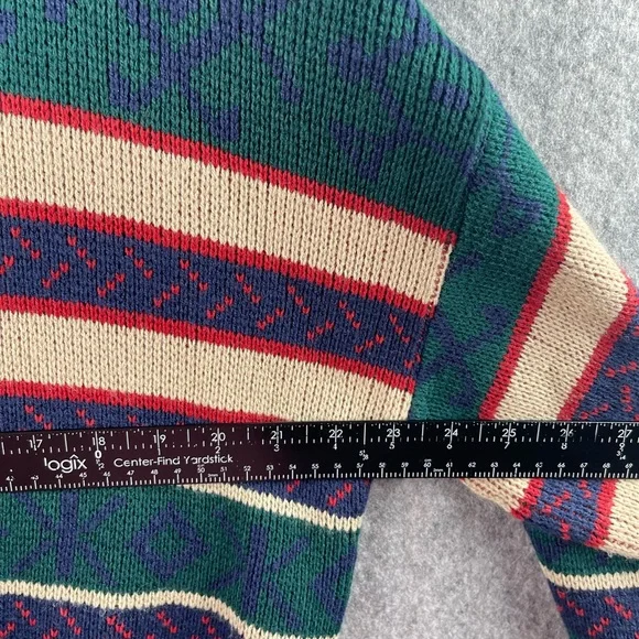 Vintage Johnathan Stewart‎ Mens Size Large Grandpacore knit sweater multicolor - Picture 4 of 7
